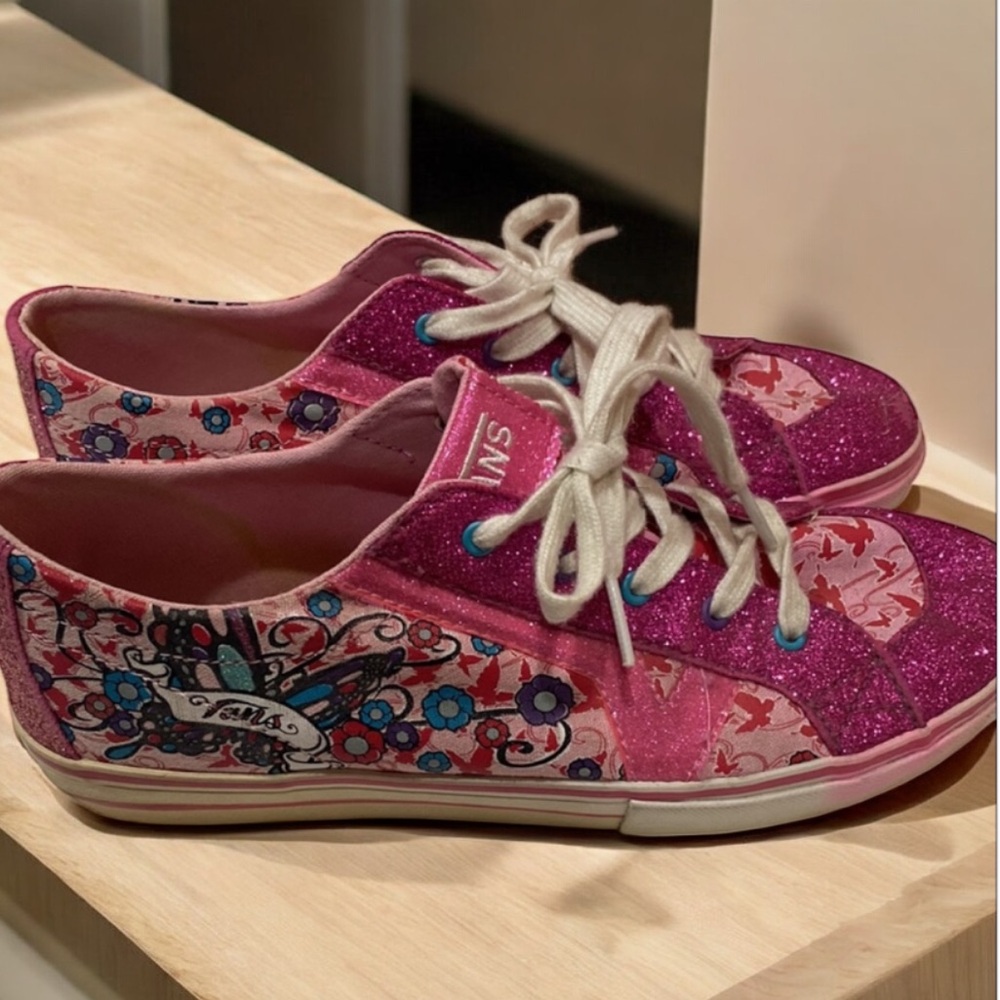 Vans Pink Sparkly Pattern Sneakers